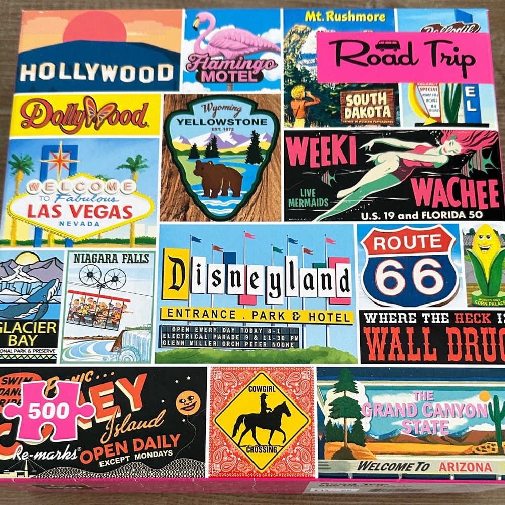 Colorful Travel-Themed Wall Art Puzzle